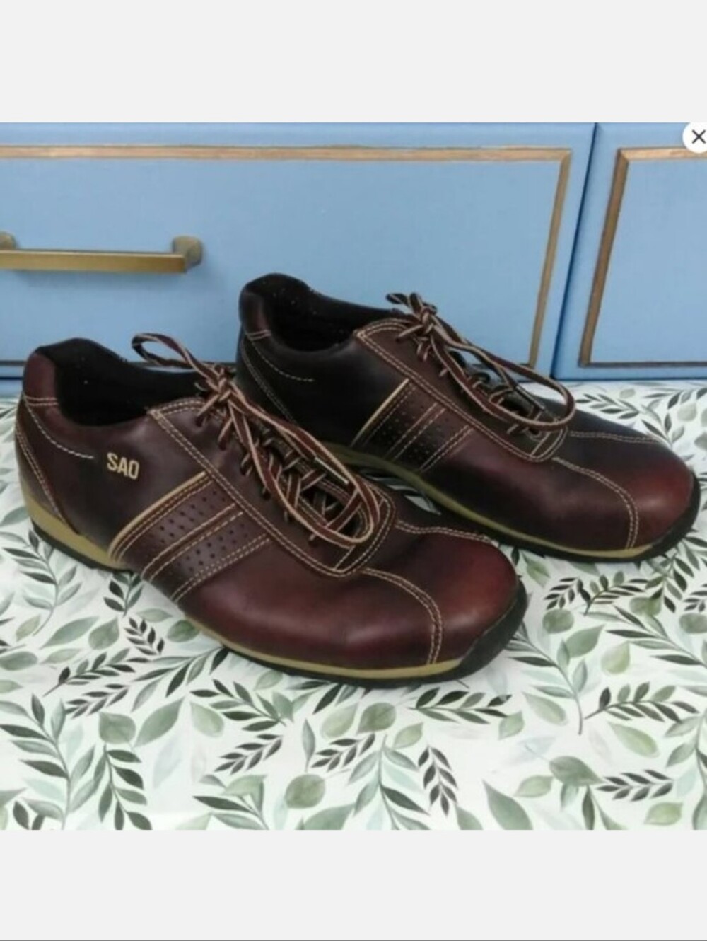 SAO Leather Sneakers by Stacy Adams Brown Men's Lace-up Casual Shoes in size 9M